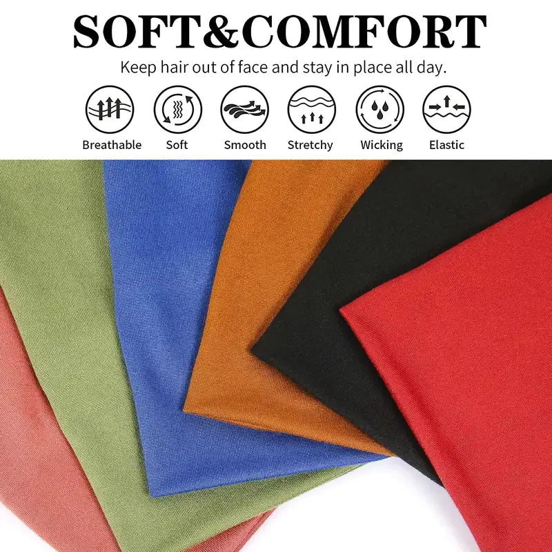 Non-Slip Wide Headbands for Women - Yoga & Sports